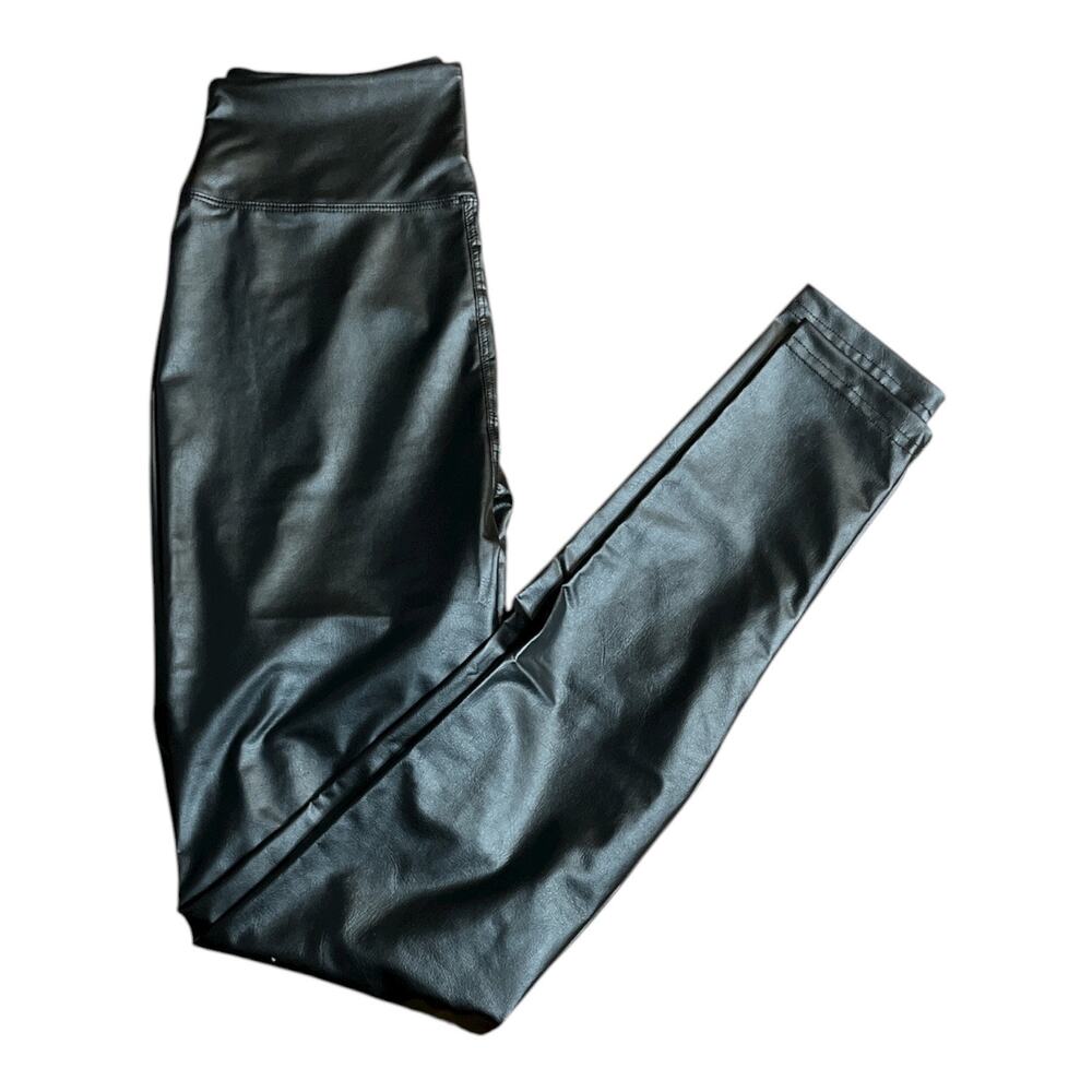 Offline by Aerie Real Luxe Faux Leather Leggings Size M Black 0708-5860 HR